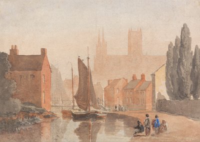 Lincoln-Kathedrale vom Brayford Pool von David Cox